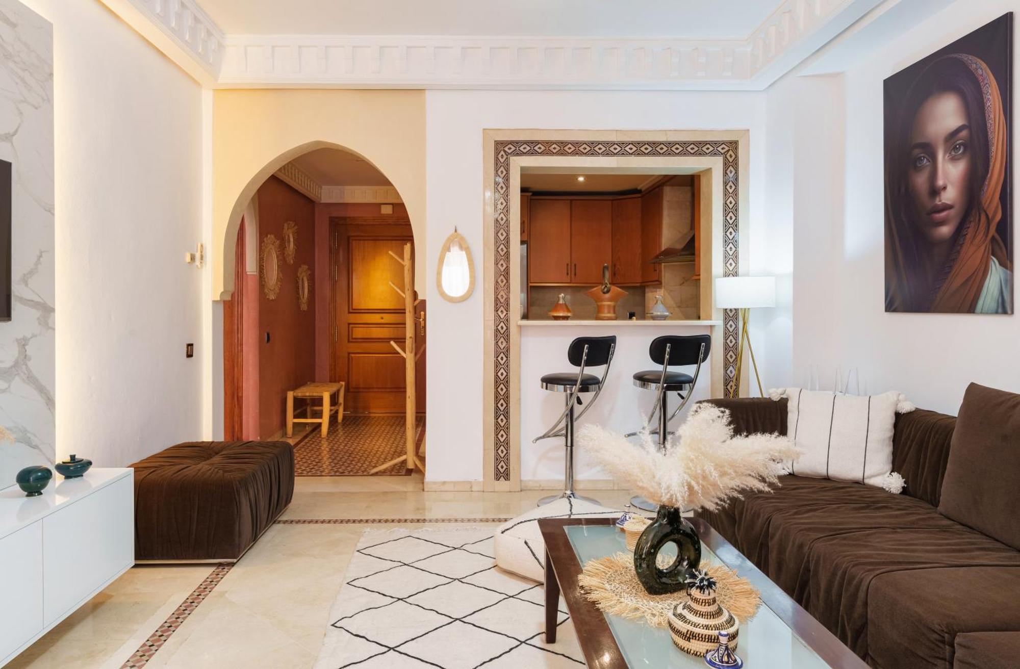 Appartement Chic Gueliz Plaza Avec Vue Marrakesh Esterno foto