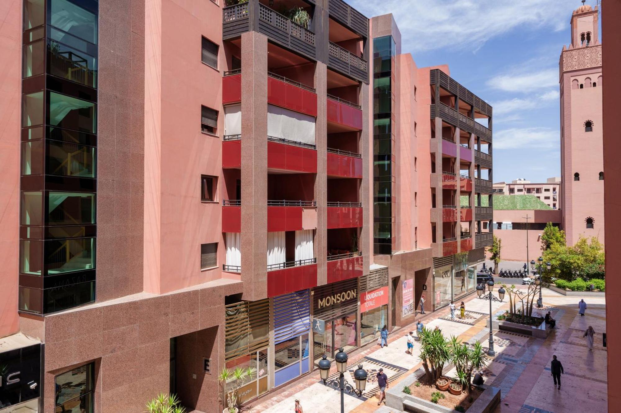 Appartement Chic Gueliz Plaza Avec Vue Marrakesh Esterno foto